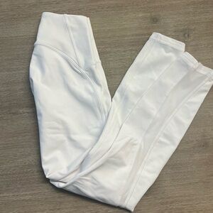 White Lululemon yoga pants